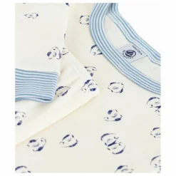 Petit Bateau Pyjama Oiseaux Col Rayé Coton Bio | Ecru Online