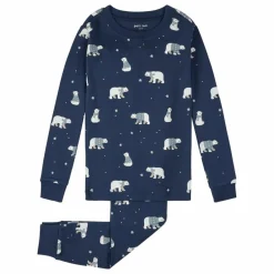 Discount Petit Lem Pyjama Ours Polaire Coton Bio | Bleu foncé
