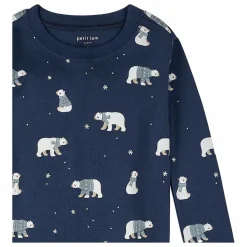 Discount Petit Lem Pyjama Ours Polaire Coton Bio | Bleu foncé