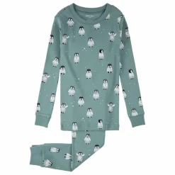 Petit Lem Pyjama Pingouins Coton Bio | Vert Online