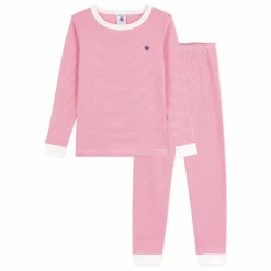 Enfant Petit Bateau Nuit, Sous-Vêtements|Pyjama Rayé Bords Contrastés Coton Bio |
