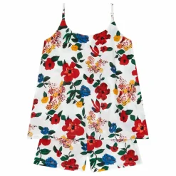 Lucas du Tertre Pyjama Strappy Hibiscus | Rouge cerise Discount