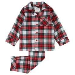 Enfant Petit Lem Nuit, Sous-Vêtements|Nuit, Sous-Vêtements|Pyjama Tartan Flanelle Fibres Recyclées |