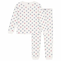 New Petit Bateau Pyjama Toxa Coton Bio | Ecru