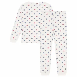 New Petit Bateau Pyjama Toxa Coton Bio | Ecru