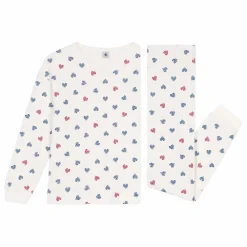 New Petit Bateau Pyjama Toxa Coton Bio | Ecru