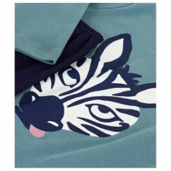 Enfant Petit Bateau Pyjama Zèbre Coton Bio |