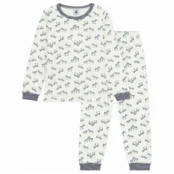 Best Petit Bateau Pyjama Zèbres Coton Bio | Ecru