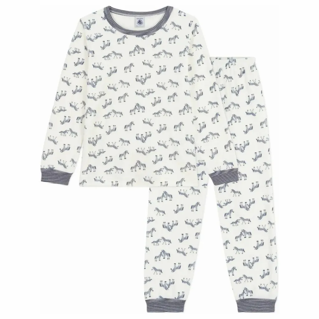 Best Petit Bateau Pyjama Zèbres Coton Bio | Ecru