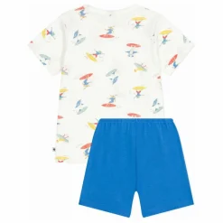 Sale Petit Bateau Pyjashort Bossela Coton Bio | Ecru
