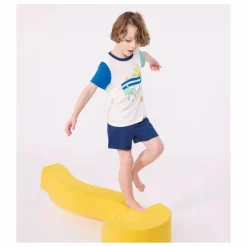 Online Petit Bateau Pyjashort Brooklyn Coton Bio | Ecru