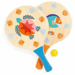 Sale Djeco Raquettes de plage en bois Multicolore