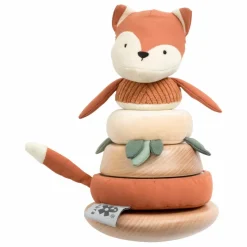 Sebra Renard à empiler doudou et bois