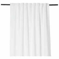 Sale Haomy Rideau en lin California | Blanc