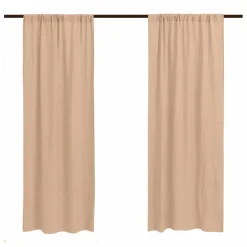 Communauté de biens Rideau fourreau ou à pincer en lin lavé | Vieux Rose Outlet