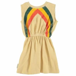 Piupiuchick Robe Ajouré Rayure Eponge Bio | Sable Hot