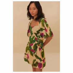 Femme Farm Rio Robes, Combinaisons|Robe Anthurium Leaves Lin |