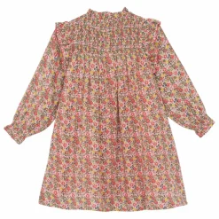 Bonton Robe Babouchka Fleurie | Rose Hot