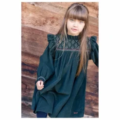 Online Bonton Robe Babouchka Velours Côtelé | Vert foncé