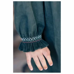 Online Bonton Robe Babouchka Velours Côtelé | Vert foncé