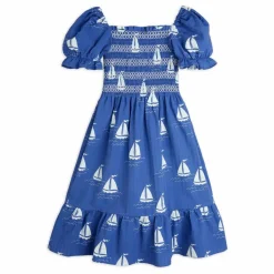 Mini Rodini Robe Bateaux Coton Bio | Bleu Hot