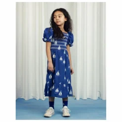 Mini Rodini Robe Bateaux Coton Bio | Bleu Hot