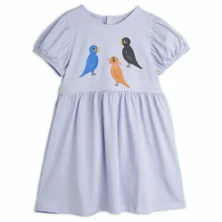 Enfant Mini Rodini Robes, Combinaisons|Robes|Robe Birds Coton Bio | Lilas