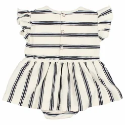 New Búho Robe Body Rayures Coton Bio | Bleu