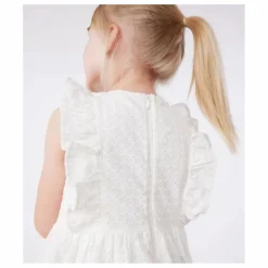 Petit Bateau Robe Brendice Broderie Anglaise Coton Bio | Blanc Sale