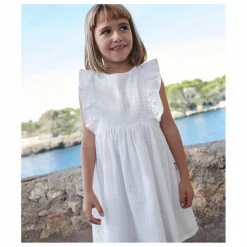 Petit Bateau Robe Brendice Broderie Anglaise Coton Bio | Blanc Sale