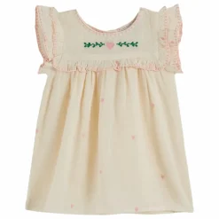 Outlet Emile et Ida Robe Brodée | Crème