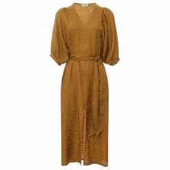 Alma Deia Robe Ceinturée Midi Jacquard | Bronze Outlet