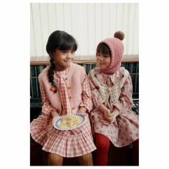 New Emile et Ida Robe Col Claudine Fleurie | Rose