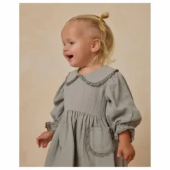 Enfant Quincy Mae Robe Col Gaze de Coton Bio |