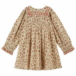 Best Emile et Ida Robe Col Marin Fleurie | Beige