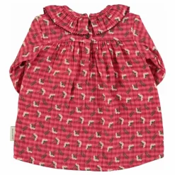 Outlet Piupiuchick Robe Col Volants Fleurs | Rose