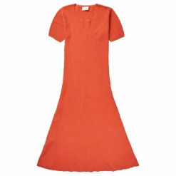 FUB Robe Côtelée Coton Bio - Collection Femme | Orange Sale