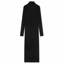 Matona Robe Côtelée Coton Bio | Noir Sale