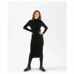 Matona Robe Côtelée Coton Bio | Noir Sale