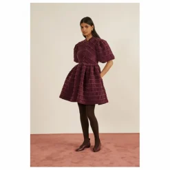 Best Maria de la Orden Robe Daisy Velours | Lie de vin