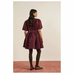Best Maria de la Orden Robe Daisy Velours | Lie de vin