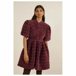 Best Maria de la Orden Robe Daisy Velours | Lie de vin