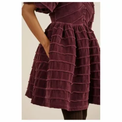 Best Maria de la Orden Robe Daisy Velours | Lie de vin