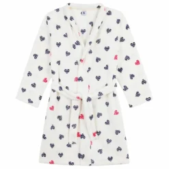 Enfant Petit Bateau Robe de Chambre Cœurs Rayés |
