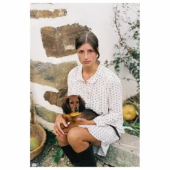 Scarlette Ateliers Robe de Nuit Courte Chloé | Bleu Sale