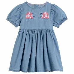 New Stella McCartney Kids Robe Denim Coccinelles | Bleu