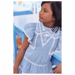 Best Tartine et Chocolat Robe Dentelle Volants | Bleu azur