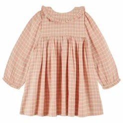 Emile et Ida Robe Ecolière Carreaux | Rose pâle New