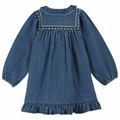 Sale Emile et Ida Robe en Jean Brodée | Bleu