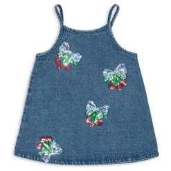 Enfant Konges Sløjd Robe en Jean Sequins Magot Coton Bio |